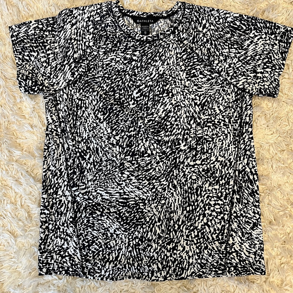 Athleta Ultimate Train Printed Tee, XS, worn once and in like-new condition